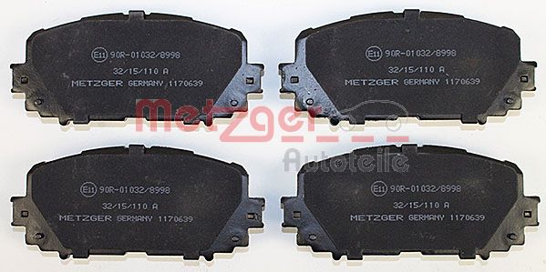 METZGER 1170639 Bremsbelagsatz, Scheibenbremse